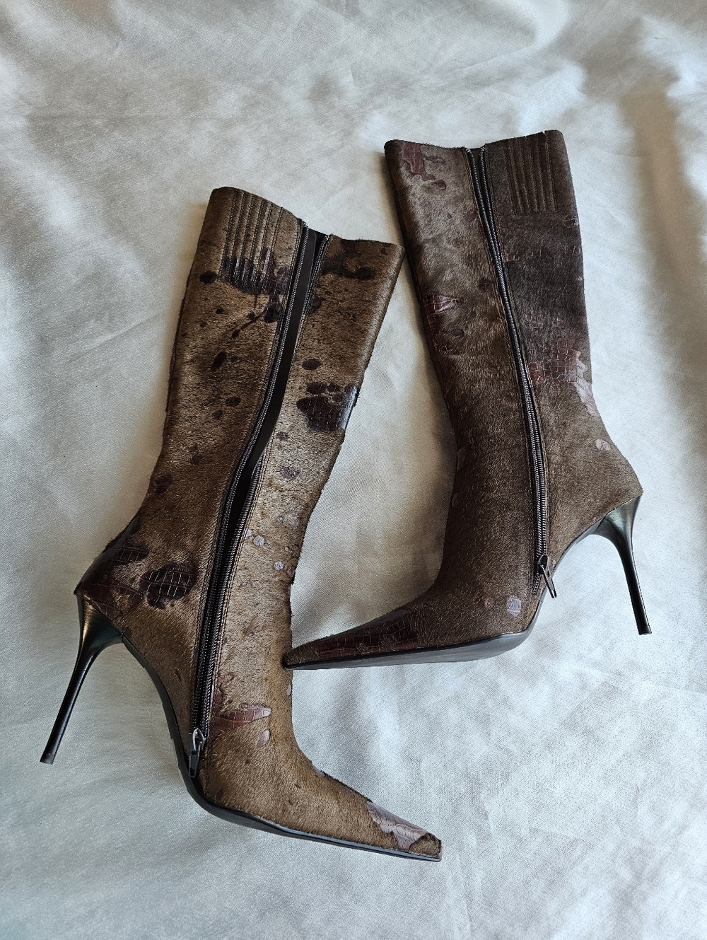 Jeffrey Campbell Proposal Boots in in Brown Croc Sz 6.5 - Picture 16 of 16